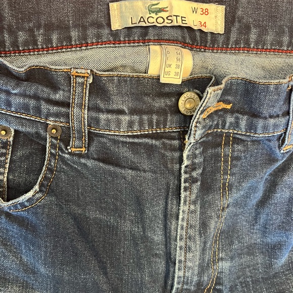 Lacoste Denim Jeans size 38 inseam 34 - Picture 2 of 10